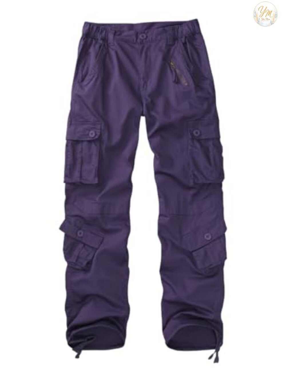 Women's Multi-Pocket Cotton Cargo Pants Straight Leg Regular Fit